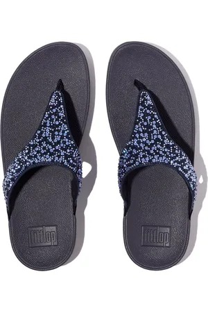 FitFlop Lulu Crystal-Mix Toe-Post Sandals