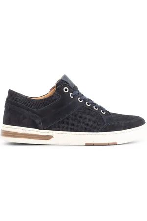 Travelin Oakham - Lage heren sneakers - 100% leer - Marineblauw