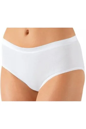 Nina Von C. Dames Heupslip biologisch katoen - Zwart en dames midi slip - katoenen ondergoed dames - 42