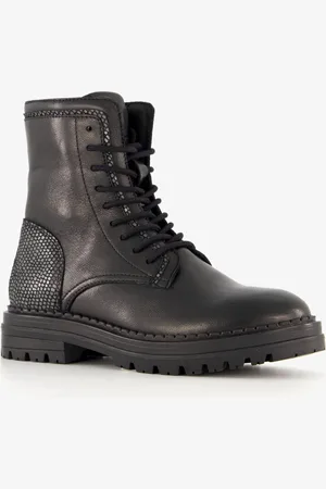 Groot Leren meisjes veterboots
