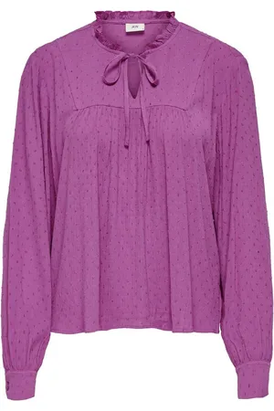 JDY LIMA LIFE L/S TIE DETAIL TOP WVN - Dames - Blouses