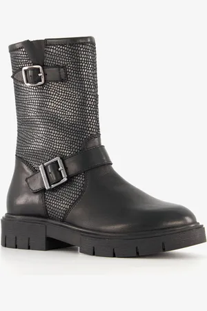 Groot Leren meisjes biker boots