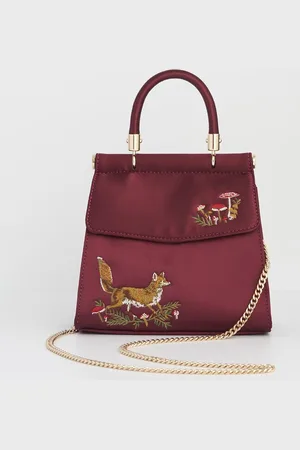 Fable England Fox & Mushroom Embroidered - Handtas - Tote - Schoudertas - Handtassen - Tassen - Dames