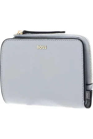 HUGO BOSS Leren Portemonnee Alyce New SM Wallet Lichtgrijs