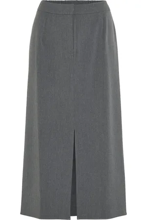 VILA Rok Vivarone Hw Long Skirt - Noos 14099994 Medium Grey Melange Dames