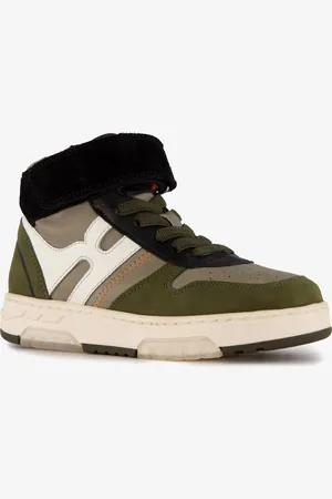 Braqeez Hoge leren jongens sneakers