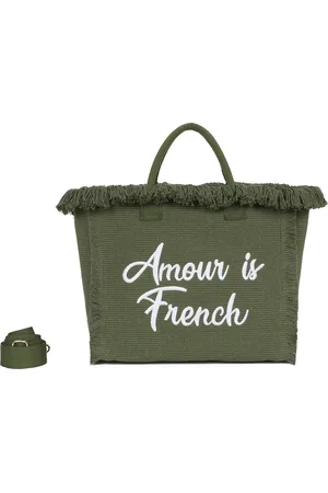 Inès Delaure Strandtas/shopper/weekendtas - amour is french