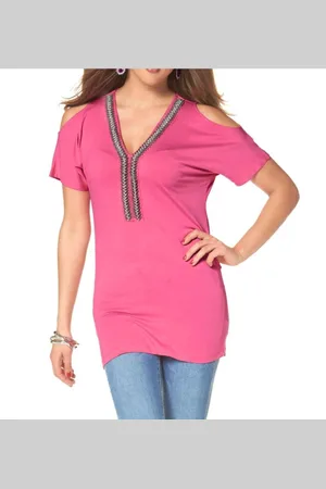 Merkloos Blouse met Strass-stenen en Sierkralen van Duitse modehuis Melrose,