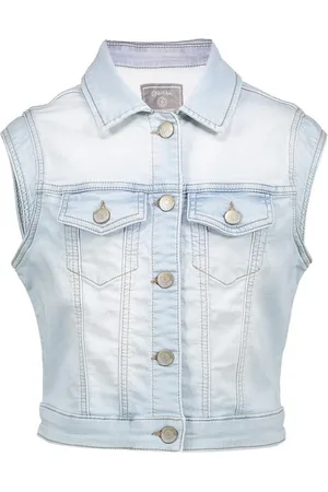 Geisha Zomer gilet meisjes - jogg jeans - bleached