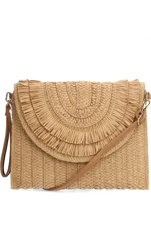 Manfield Raffia schoudertas