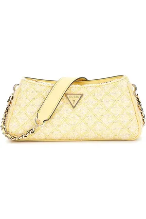 Guess Schoudertas Giully Top Zip Shoulder Bag Geel
