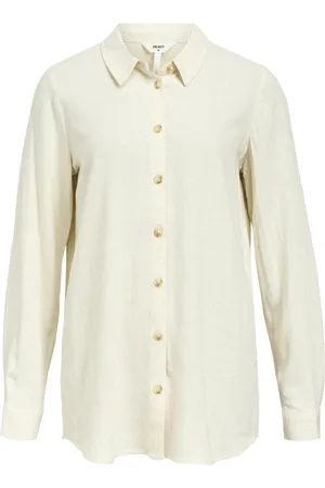 Object Object Blouse Objsanne L/s Shirt Noos 23041611 Sandshell Dames