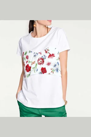 Merkloos Designer Laag Dames Shirt van Duitse modehuis Rick Cardona, -Gebloemd