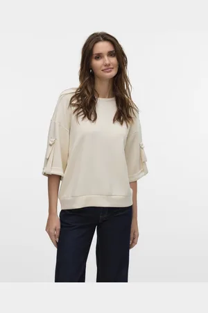 VERO MODA VMBOLDA 3/4 O-NECK SWEAT JRS BTQ GA - Dames - Sweaters