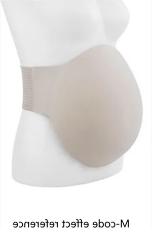 Merkloos Nep Zwangerschap Buik Siliconen Huidskleur Kunstmatige Zwangere Buik Valse Buik Baby Bump - Film Props Zwangerschap Vrouwen(M) .