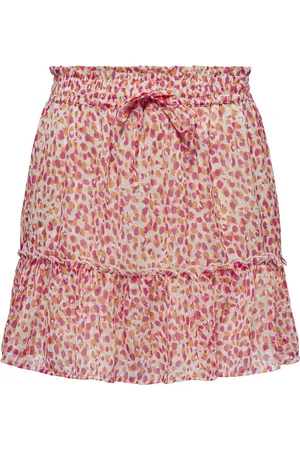 JDY Jacqueline de Yong Rok jenify Life Mw Frill Skirt Wvn 15317315 Oatmeal/carmine & Dames