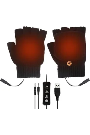 Merkloos Verwarmde winterhandschoenen halve vingers - USB-opladen - wasbaar - uniseks - fietsen motorrijden wandelen .
