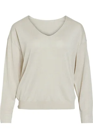 VILA VINOVY L/S V-NECK REV KNIT TOP-NOOS - Dames - Lange mouwen shirts