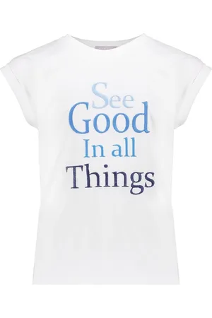 Geisha Zomer t-shirt meisjes - off / blauw