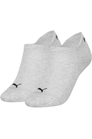PUMA 2 paar dames sneaker sokken katoen - Badstof zool - Sneakersokken wit, zwart en - 38