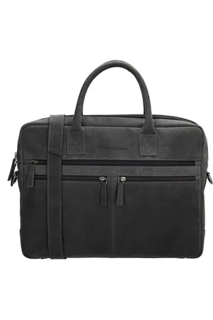 Hide & Stitches Idaho Hand & Schoudertas Laptoptas 15,6 inch - Premium Leder - Business - - 100% Leer