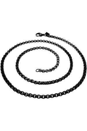 esde2 56cm x 3mm Jasseron-Ketting Unisex - Verouderd RVS - Ronde SchakelKetting - Dames - Heren