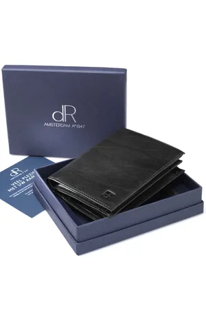 dR Amsterdam Portefeuille heren met kaarthouders | Portefeuille heren | Portefeuille heren pasjeshouder | 12 Creditcardvakken, fotovak, 2 briefgeldvakken en 2 insteekvakken | Leren Portefeuille | RFID | Canyon - 2704 Black