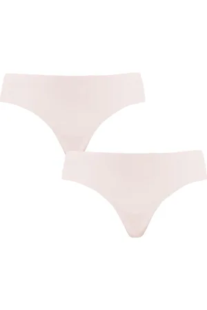 PUMA 2-pack naadloze dames strings - Invisible - Seamless dames onderbroek microfiber - L