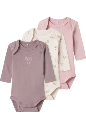 NAME IT NBFBODY 3P LS BARELY PINK BOW NOOS - Baby