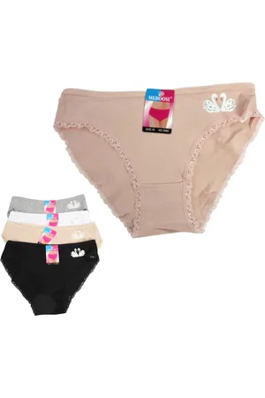 Merkloos Slips - 4-Pack - 4 katoenen damesslips