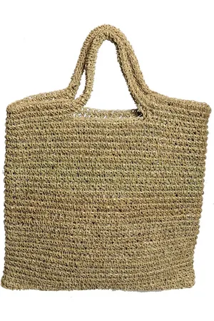Merkloos Island Tote Bag - Strandtas - Geweven handtas - Duurzaam ontwerp - 3 cm x 60 cm x 45 cm