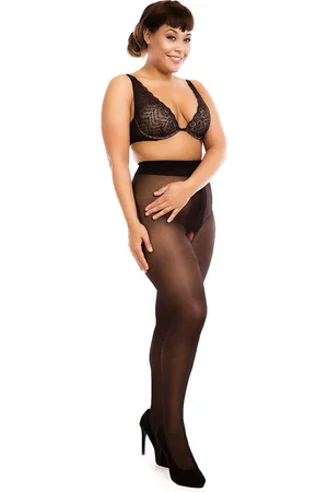 Glamory Biggi Big Secret - Panty met open kruisje - 20 den - maat 3XL (56-58)