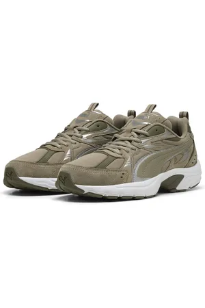 PUMA Milenio Tech Suede Unisex Sneakers - Velvet Moss- Aged Silver