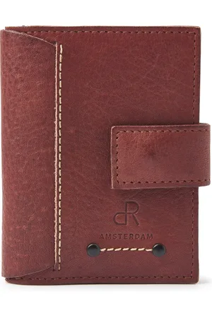 dR Amsterdam Pasjeshouder mannen | Pasjeshouder uitschuifbaar | Pasjeshouder vrouwen | Pasjes houder | Pasjeshouder leer | Pasjeshouder met drukknop | RFID | Cadeau voor mannen | Tampa - 93692 Brown
