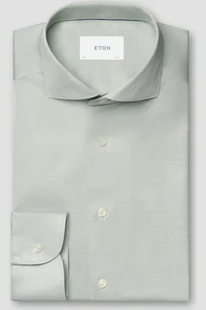 Eton Overhemd Filo De Scozia Oxford Shirt Lange Mouw Overhemd 100013016