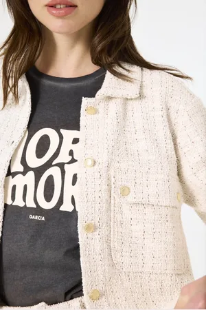 Garcia Dames Text print T-shirt Korte mouw
