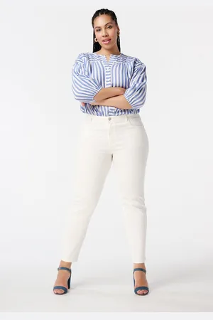 MS Mode Jeans Straight leg jeans met broderie