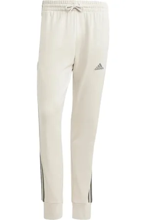 adidas Essentials French Terry Tapered Cuff 3 Stripes Joggers Beige L / Regular Man