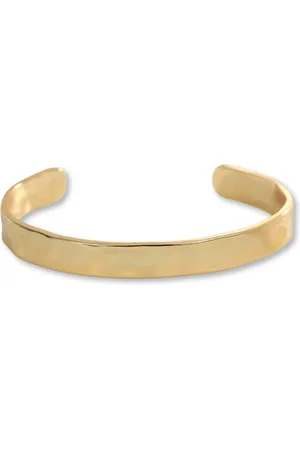 Marama Armband Goud - bangle - damesarmband - stainless steel met gouden plating - licht buigbaar - glanzend - reliëf - cadeau dames