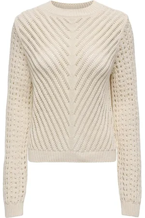 JDY Jacqueline de Yong Trui ellis L/s O-neck Pullover Knt 15339175 Eggnog Dames