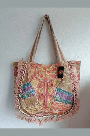 Merkloos Patchwork Unieke-Schoudertas- Strandtas- India Hippie Tas- Cadeau voor Haar