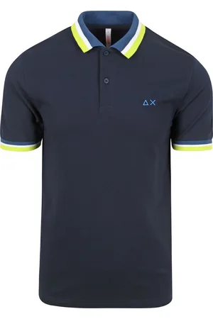 sun68 Poloshirt Multistripes Donkerblauw (navy)