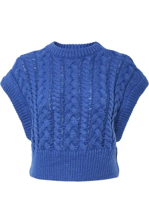 Pieces® Trui Pcsitta Knit Vest Bc 17156170 Beaucoup Blue Dames