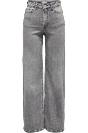 JDY Jacqueline de Yong Jeans felina-fina Hw Wide Jns Lt Grey 15346736 Light Grey Denim Dames