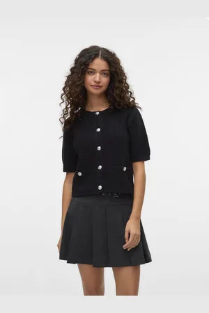 VERO MODA Vest Vmharper 2/4 Button Pullover Exp 10327603 Black Dames