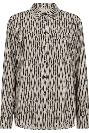Freequent Blouse Fqadney Shirt 206016 Moonbeam W Black Dames