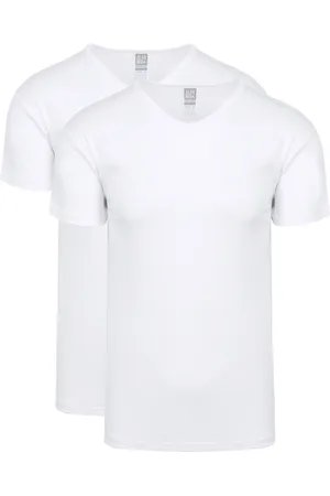 Alan Red Organic V-Hals T-Shirt 2-Pack