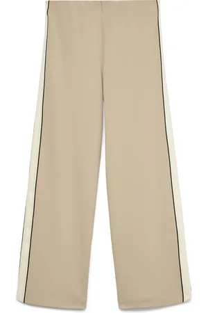 VERO MODA Broek Vmberlin Mw Wide Panel Pant Noos 10335939 Silver Mink/panel A1 Dames