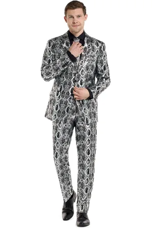 OppoSuits Silver Snake Suit - Mannen Pak - Toppers Outfit 2025 - Kostuum -