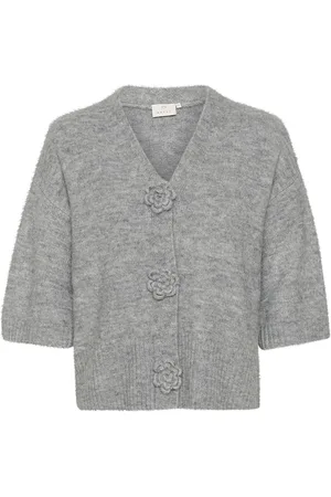 Kaffe Vest Karosie Cardigan 10509480 100123 Grey Melange Dames